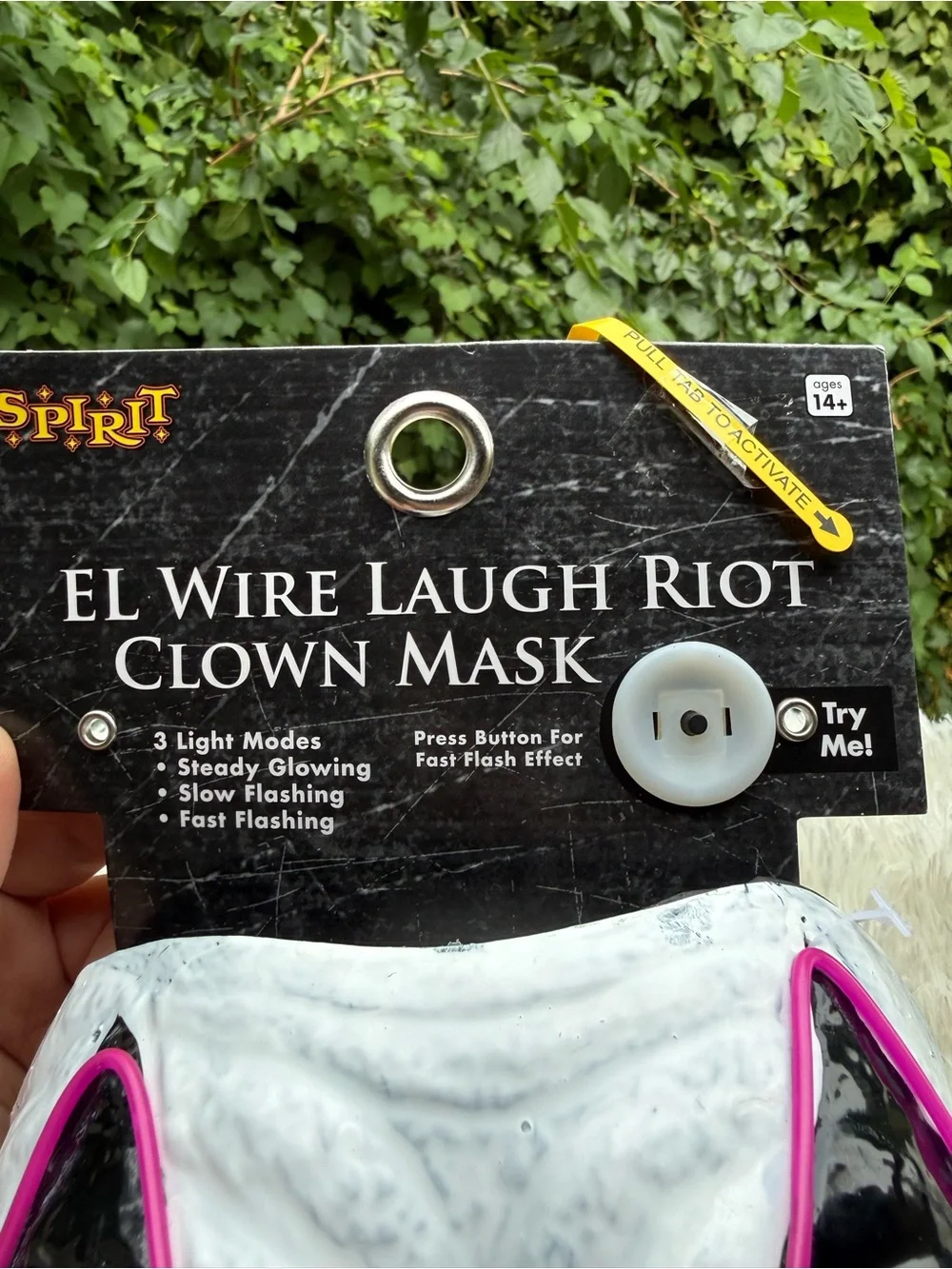 Laughing EL Wire Riot Clown Half Mask